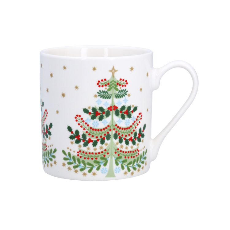 ALPINE CHRISTMAS TREE NEW BONE CHINA MUG