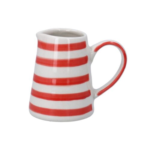 MINI JUG - CANDY CANE RED STRIPE