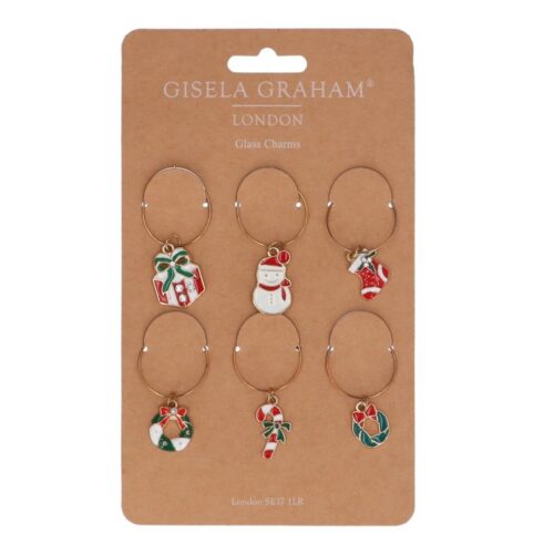 CHRISTMAS DRINK CHARMS - PACK OF 6