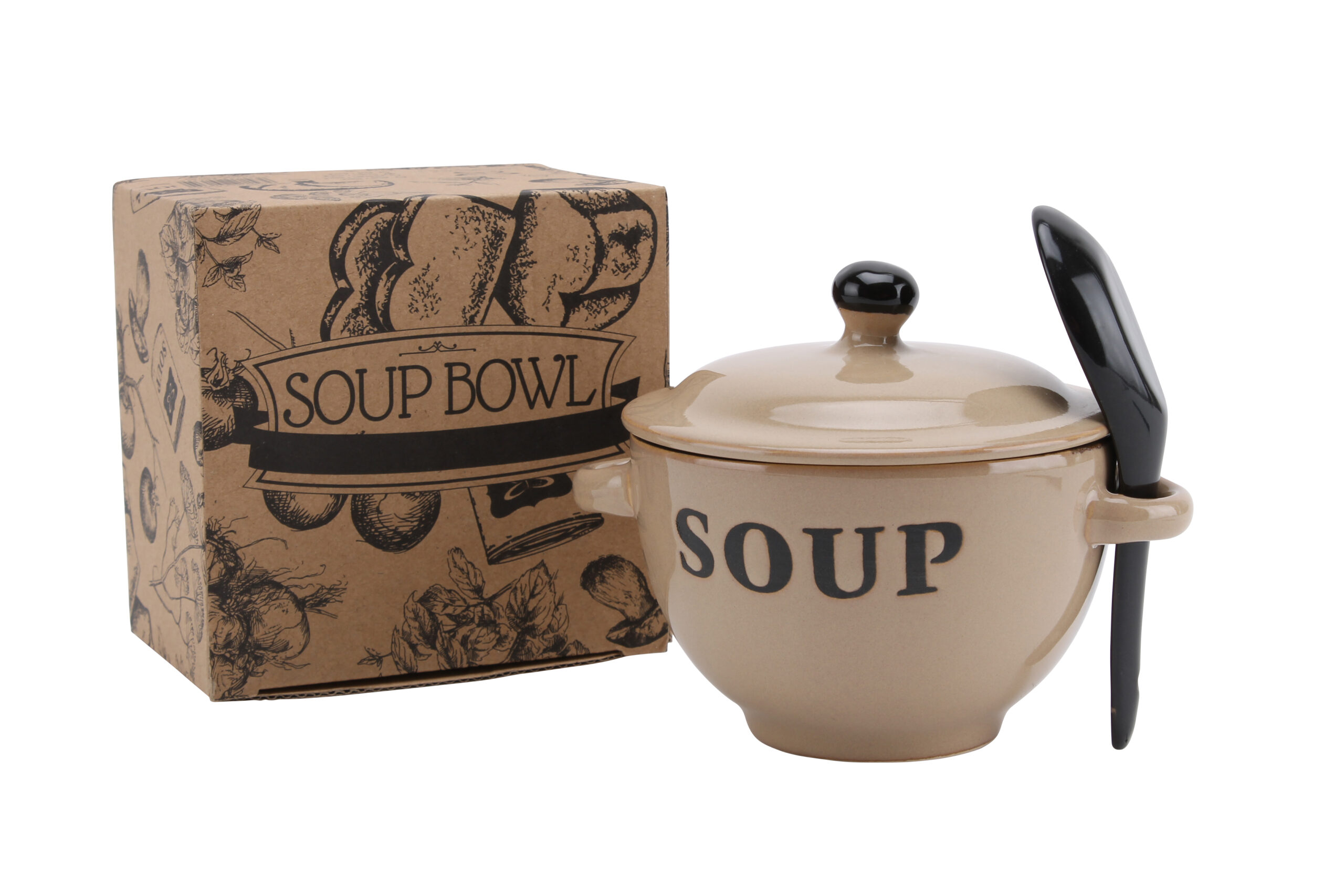 CREAM SOUP BOWL AND SPOON SET