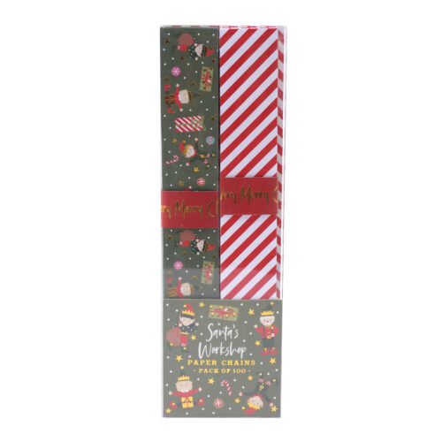SANTA'S WORKSHOP PAPER CHAINS - PACK OF 100