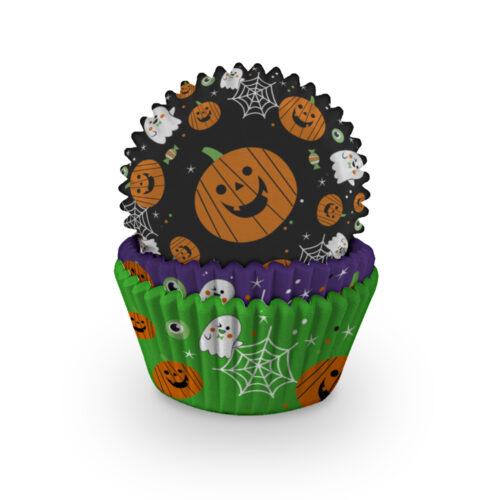 HALLOWEEN PUMPKIN CUPCAKE CASES - PACK OF 75