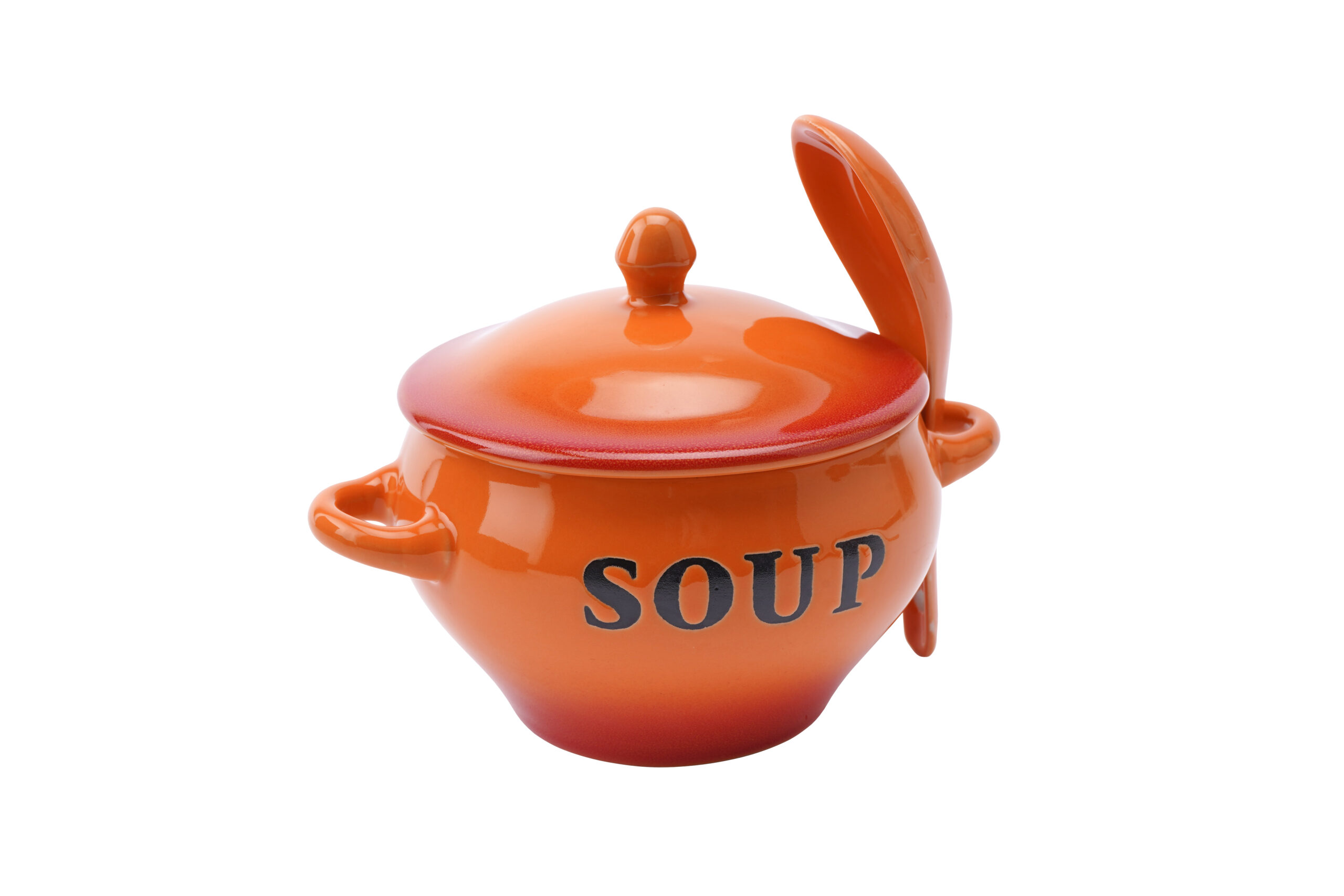 ORANGE SOUP BOWL AND SPOON SET - Image 2