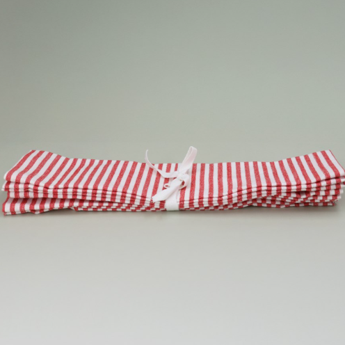 RED STRIPE PLACEMATS - SET OF 4