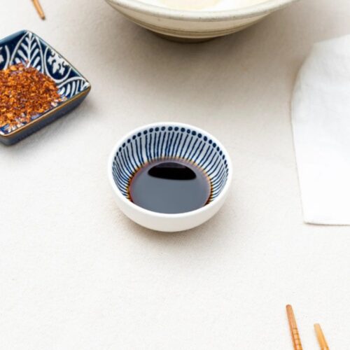 ROUND DIPPING BOWL 7CM - BEADED LINES