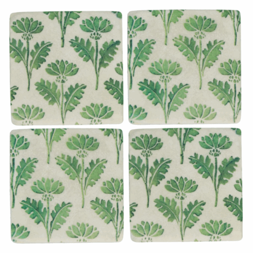 ARTICHOKE FLOWERS RESIN COASTER