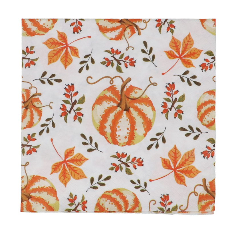 PUMPKIN AND BERRY PAPER NAPKINS