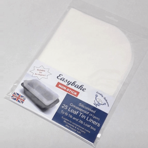 LOAF TIN LINERS - PACK OF 25