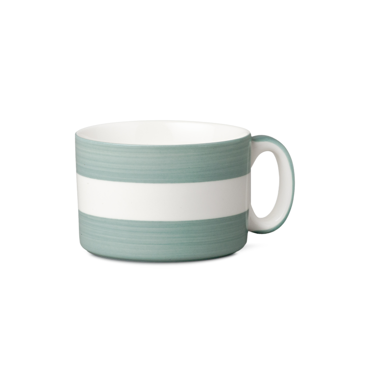 STRIPED HAND DECORATED WIDE MUG - Image 4