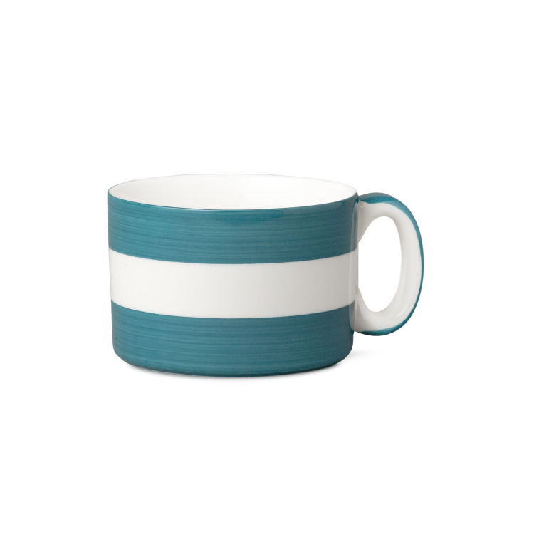 STRIPED HAND DECORATED WIDE MUG - Image 8