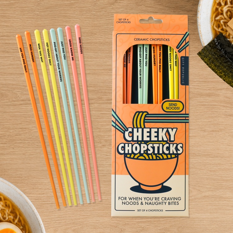 CHEEKY CHOPSTICKS - SET OF 4 PAIRS