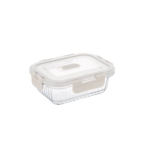 FLOW & CARE RECTANGULAR GLASS CONTAINER WITH LID - 1 LITRE