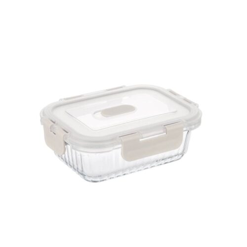 FLOW & CARE RECTANGULAR GLASS CONTAINER WITH LID - 1.5 LITRE