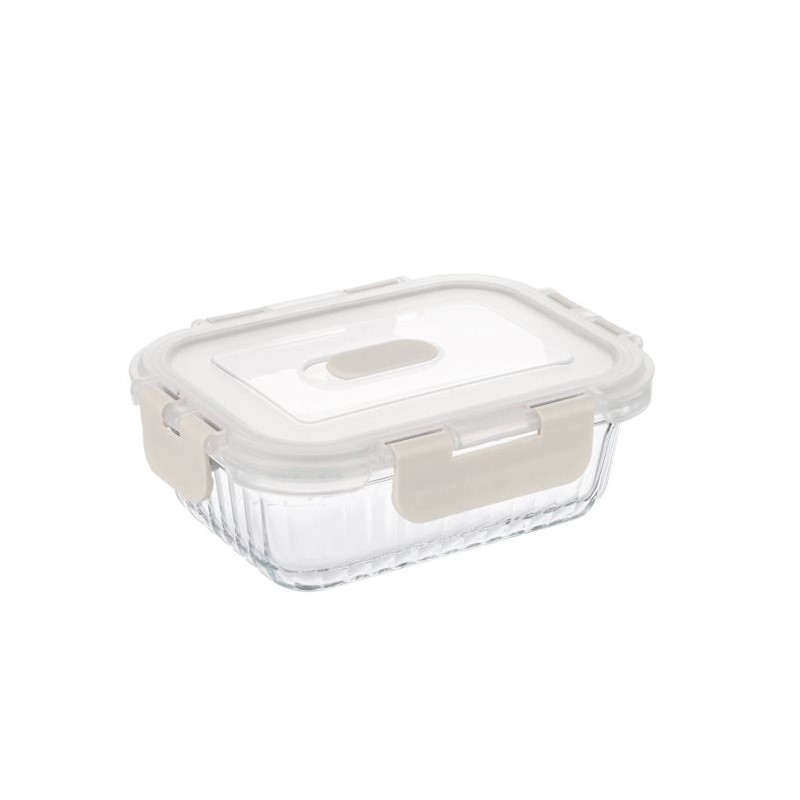 FLOW & CARE RECTANGULAR GLASS CONTAINER WITH LID - 1.5 LITRE