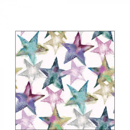 WATERCOLOUR STARS PAPER COCKTAIL NAPKINS