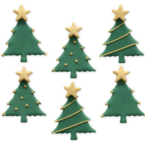 SUGAR CHRISTMAS TREE TOPPERS