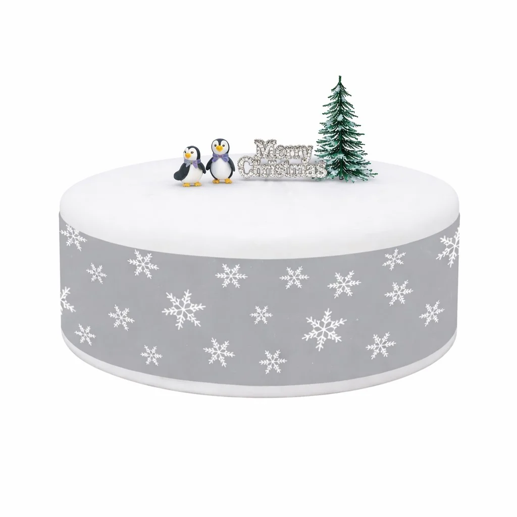 SILVER SNOWFLAKE CAKE FRILL