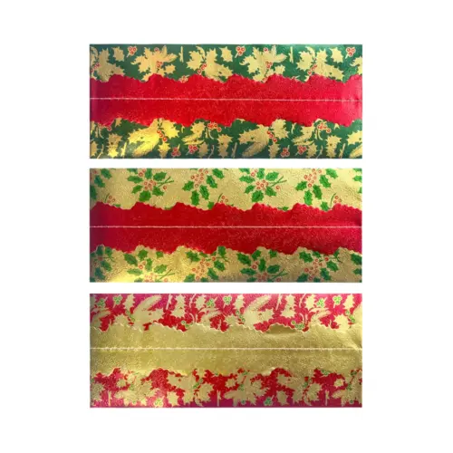 CHRISTMAS CAKE FRILL - HOLLY DESIGN  WITH PLAIN CENTRE