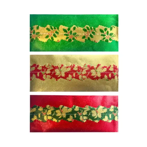 CHRISTMAS CAKE FRILL - PLAIN WITH HOLLY CENTRE