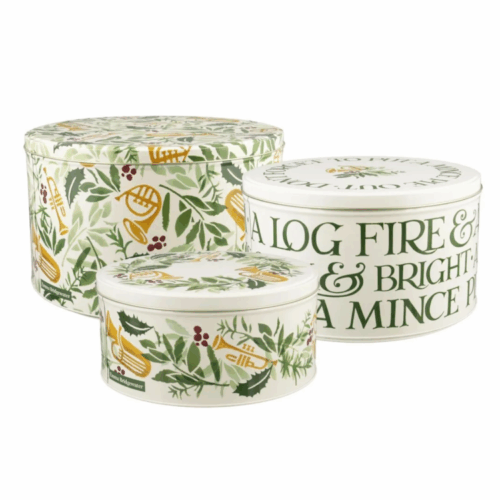EMMA BRIDGEWATER 'BRING IN THE GREEN' ROUND CAKE TIN