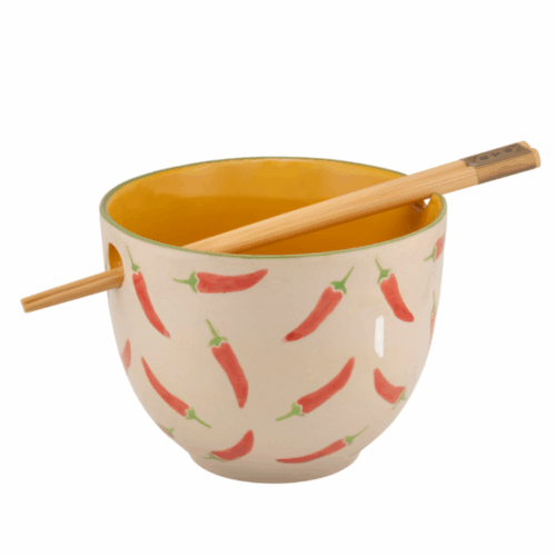 CHILLI NOODLE BOWL WITH CHOPSTICKS