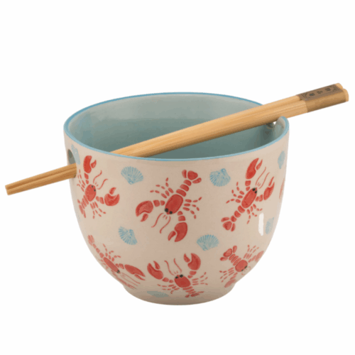 LOBSTER NOODLE BOWL WITH CHOPSTICKS