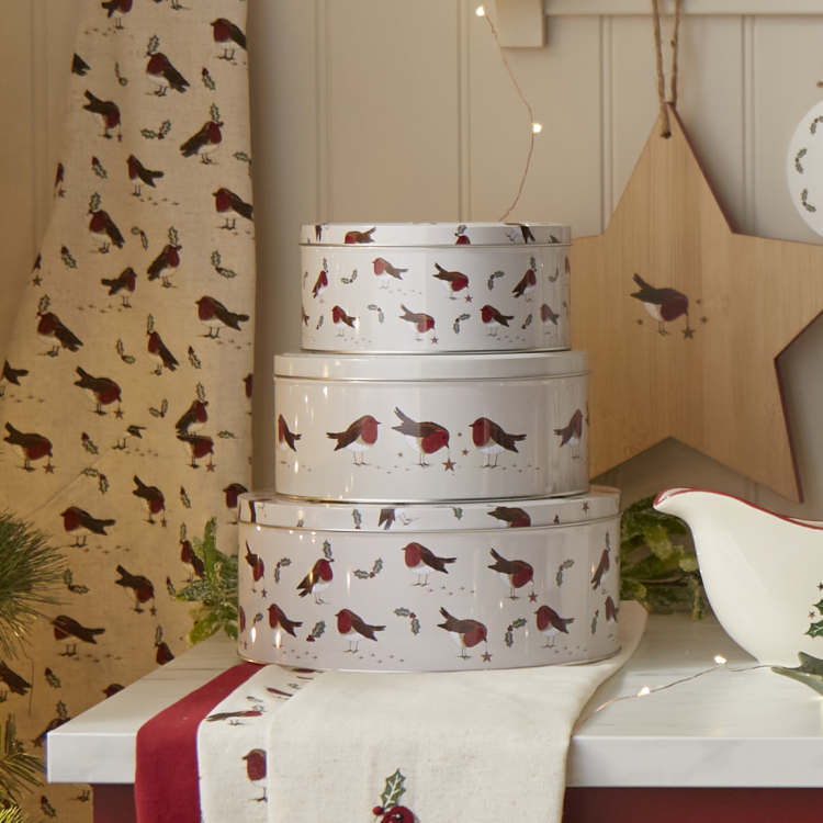 ROBINS RETREAT CAKE TINS - SET OF 3