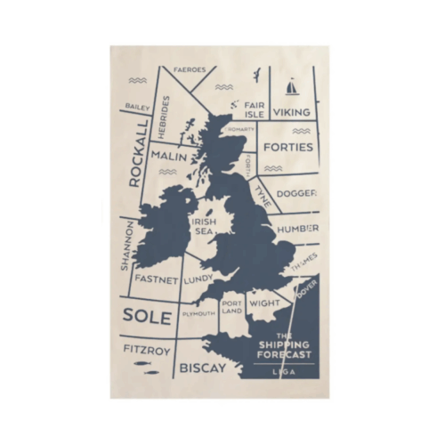 SHIPPING FORECAST ORGANIC COTTON TEA TOWEL