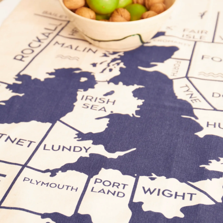 SHIPPING FORECAST ORGANIC COTTON TEA TOWEL - Image 2
