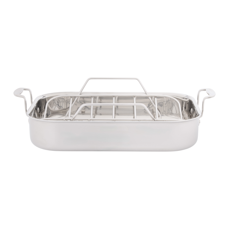 STELLAR TRI-PLY STAINLESS STEEL ROASTER WITH RACK - Image 2