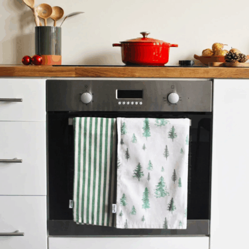WINTER FOREST COTTON TEA TOWELS - SET OF 2