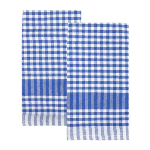 GINGHAM COTTON NAPKINS - BLUE / PACK OF 2