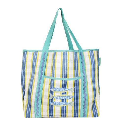 RECYCLED PLASTIC TOTE BAG - SARDINE